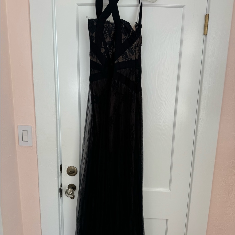 marchesa notte black tulle lace gown 4